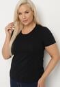 Czarny T-shirt z Bawełny w Klasycznym Stylu Venamia