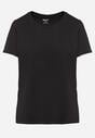 Czarny T-shirt z Bawełny w Klasycznym Stylu Venamia