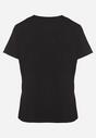 Czarny T-shirt z Bawełny w Klasycznym Stylu Venamia