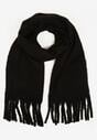Czarny Szalik z Ozdobnymi Frędzlami Esariana