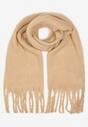 Beżowy Szalik z Ozdobnymi Frędzlami Esariana