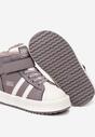 Fioletowe Botki w Stylu Sneakersów z Futrzaną Wyściółką Parlemi