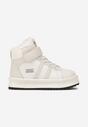 Białe Botki w Stylu Sneakersów z Futrzaną Wyściółką Parlemi