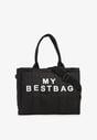 Czarna Pleciona Torebka Shopper Seviola