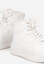 Białe Sneakersy za Kostkę z Futrzaną Wyściółką Emindria