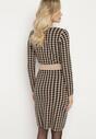 Rochie Bej cu negru