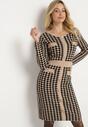 Rochie Bej cu negru