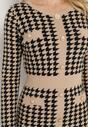 Rochie Bej cu negru