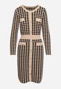 Rochie Bej cu negru