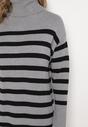 Rochie Gri cu negru