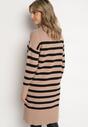 Rochie Bej cu negru