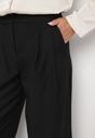 Czarne Szerokie Spodnie Garniturowe High Waist Nalinas