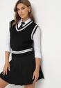 Czarne Wiskozowe Spódnico-Spodenki High Waist z Plisami Annelin