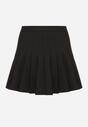 Czarne Wiskozowe Spódnico-Spodenki High Waist z Plisami Annelin