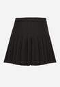 Czarne Wiskozowe Spódnico-Spodenki High Waist z Plisami Annelin