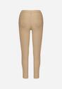 Ciemnobeżowe Modelujące Spodnie Skinny z Imitacji Skóry Natividade