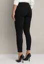 Czarne Jeansy Skinny z Efektem Push Up Ozdobione Guzikami Zolvila