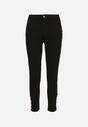 Czarne Jeansy Skinny z Efektem Push Up Ozdobione Guzikami Zolvila