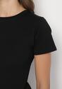 Czarny Klasyczny T-shirt z Bawełny Lorali