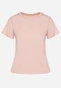 Różowy Klasyczny T-shirt z Bawełny Lorali