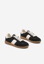 Czarne Sneakersy Retro w Stylu Klasycznych Tenisówek Tanonea