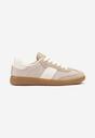 Ciemnobeżowe Sneakersy Retro w Stylu Klasycznych Tenisówek Tanonea