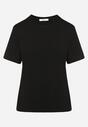 Czarny Wiskozowy T-shirt w Klasycznym Stylu Arivoria
