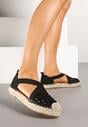 Fekete bézs Espadrilles
