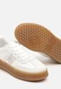 Białe Sneakersy Tenisówki z Metalicznym Paskiem Hanalie