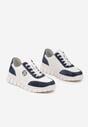 Sneakers Alb cu bleumarin