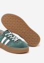Ciemnozielone Skórzane Sneakersy w Stylu Kultowych Tenisówek Rerionelle