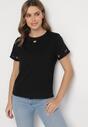 Czarny T-shirt z Bawełny z Motywem Serc Isvivis