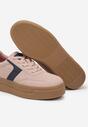 Różowo-Granatowe Sneakersy Typu Klasyczne Tenisówki na Grubej Podeszwie Hanistra
