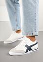 Biało-Granatowe Sneakersy w Stylu Klasycznych Tenisówek Dellasia