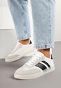 Biało-Czarne Sneakersy Tenisówki z Geometrycznym Wzorem Eleamila