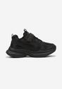 Czarne Buty Sportowe Sneakersy z Cyrkoniami Rivresia
