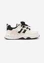 Beżowo-Czarne Buty Sportowe Sneakersy na Platformie z Paskami Grelresil