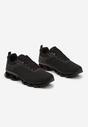 Czarno-Szare Buty Sportowe Sneakersy z Geometrycznym Zdobieniem Noramia