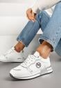 Białe Sneakersy Ozdobione Metaliczną Aplikacją Zolamira