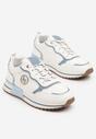 Biało-Niebieskie Sneakersy Ozdobione Metaliczną Aplikacją Zolamira