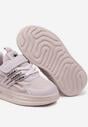Fioletowe Buty Sportowe Sneakersy ze Skórzaną Wkładką Ozdobione Tłoczeniem Fonorwin