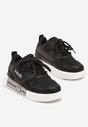 Czarne Buty Sportowe Sneakersy z Wkładką ze Skóry Naturalnej Florvesa