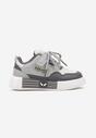 Ciemnoszare Buty Sportowe Sneakersy z Wkładką ze Skóry Naturalnej Florvesa