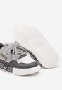Ciemnoszare Buty Sportowe Sneakersy z Wkładką ze Skóry Naturalnej Florvesa
