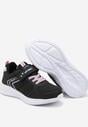 Czarne Buty Sportowe Sneakersy z Napisem i Geometrycznym Wzorem Iloniel