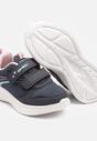 Granatowe Buty Sportowe Sneakersy z Paskami i Gwiazdkami Aralena