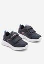 Granatowe Buty Sportowe Sneakersy z Perforacją i Gwiazdkami Arandorin