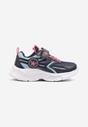 Granatowo-Niebieskie Buty Sportowe Sneakersy Ozdobiona Motylkami i Brokatem Aranilith