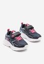 Granatowo-Niebieskie Buty Sportowe Sneakersy Ozdobiona Motylkami i Brokatem Aranilith