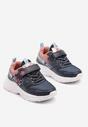 Granatowo-Różowe Buty Sportowe Sneakersy z Ozdobnym Sercem i Napisem Cilaila